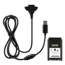 OSTENT 2 in 1 Charger Cable + Rechargeable Battery Pack Compatible for Xbox 360 Wireless Controller