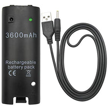 OSTENT 3600mAh Rechargeable Battery Pack Charging Cable for Nintendo Wii Remote Controller