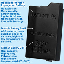 OSTENT Real 1200mAh 3.6V Lithium Ion Rechargeable Battery Pack Replacement for Sony PSP 2000/3000 PSP-S110 Console