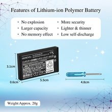OSTENT 850mAh Lithium Ion Li-ion Polymer Rechargeable Battery Pack Tool Kit for Nintendo DS NDS