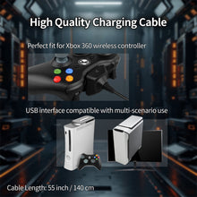 OSTENT 2 in 1 Charger Cable + Rechargeable Battery Pack Compatible for Xbox 360 Wireless Controller