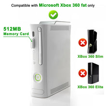 OSTENT 512M Memory Card Unit Storage Space for Microsoft Xbox 360 Original Fat Version Video Games