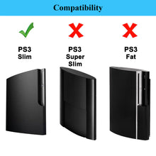OSTENT Skid Proof Console Vertical Stand Compatible for Sony PS3 Slim Console Video Game Color Black - PlayStation