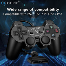 OSTENT Wired Analog Controller Gamepad Joystick Joypad for Sony Playstation PS2 PS1 PS One PSX Console Dual Shock Vibration Video Games