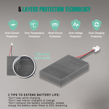 OSTENT 1000mAh 3.65V 3.7Wh Rechargeable Li-ion Battery Pack Replacement for Sony PS4 Original CUH-ZCT1 Series Bluetooth Wireless Dual Shock Controller First Generation Old Version Big Connector