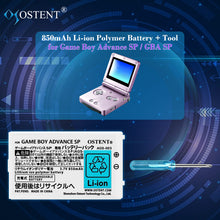 OSTENT 850mAh Rechargeable Lithium-ion Battery + Tool Pack Kit for Nintendo Gameboy Advance GBA SP