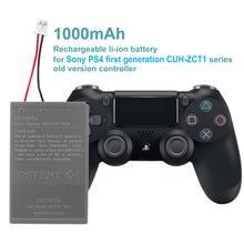 OSTENT 1000mAh 3.65V 3.7Wh Rechargeable Li-ion Battery Pack Replacement for Sony PS4 Original CUH-ZCT1 Series Bluetooth Wireless Dual Shock Controller First Generation Old Version Big Connector