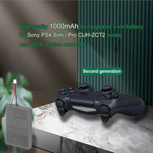 OSTENT 1000mAh 3.65V 3.7Wh Rechargeable Li-ion Battery Pack Replacement for Sony PS4 Pro / Slim CUH-ZCT2 Series Bluetooth Wireless Dual Shock Controller Second Generation New Version Small Connector