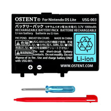 OSTENT 3.7V 1000mAh Rechargeable Li-ion Polymer Lithium-ion Battery Pack Tool Kit Pen for Nintendo DSL NDS Lite Console