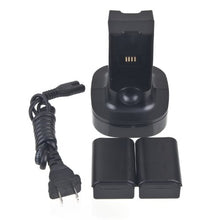 OSTENT Universal Quick Battery Charger & 2 Batteries for Microsoft Xbox 360 Wireless Controller Color Black
