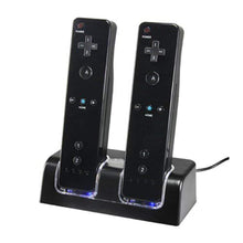 OSTENT Charger Dock Station + 2 Battery Packs for Nintendo Wii Remote Controller