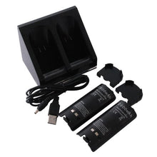 OSTENT Charger Dock Station + 2 Battery Packs for Nintendo Wii Remote Controller