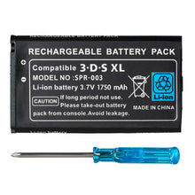 OSTENT 1750mAh 3.7V Rechargeable Li-ion Battery Pack + Tool Kit for Nintendo 3DS LL/XL