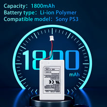 OSTENT 3.7V 1800mAh Rechargeable Li-ion Battery Pack Replacement for Sony PS3 Wireless Bluetooth Controller