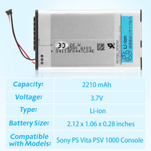 OSTENT 3.7V 2210mAh Rechargeable Li-ion Battery Pack Compatible for Sony PS Vita PSV 1000 Console