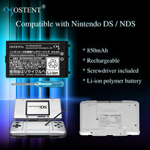 OSTENT 850mAh Lithium Ion Li-ion Polymer Rechargeable Battery Pack Tool Kit for Nintendo DS NDS