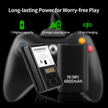 OSTENT 2 in 1 Charger Cable + Rechargeable Battery Pack Compatible for Xbox 360 Wireless Controller