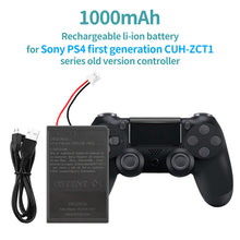 OSTENT 3.7V 1000mAh LIP1522 Rechargeable Li-ion Battery Pack for Sony PS4 Bluetooth Wireless Dual Shock Controller CUH-ZCT1 Series (CUH-ZCT1E/CUH-ZCT1U) First Generation Old Version Big Connector