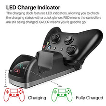 OSTENT Dual Dock Charger Charging Station + 2 Rechargeable Battery for Xbox One/S/X Wireless Controller