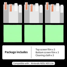 OSTENT 3 x Ultra Clear Screen Guard Film LCD Protector for Nintendo NDS Lite NDSL