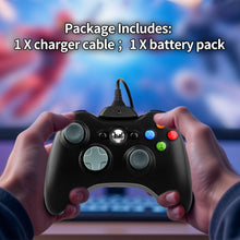OSTENT 2 in 1 Charger Cable + Rechargeable Battery Pack Compatible for Xbox 360 Wireless Controller