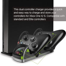 OSTENT Dual Dock Charger Charging Station + 2 Rechargeable Battery for Xbox One/S/X Wireless Controller