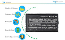 OSTENT 1750mAh 3.7V Rechargeable Li-ion Battery Pack + Tool Kit for Nintendo 3DS LL/XL