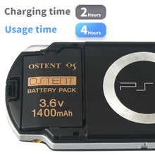 OSTENT Real 1400mAh 3.6V Lithium Ion Li-ion Polymer Rechargeable Battery Pack Replacement Upgraded Version for Sony PSP 2000/3000 PSP-S280 Console Video Games