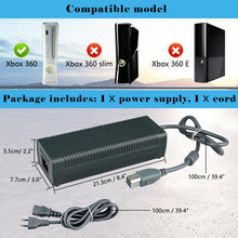 OSTENT 100-240V 203W US/EU Plug AC Adapter Power Supply Brick Cable Cord for Microsoft Xbox 360 Console