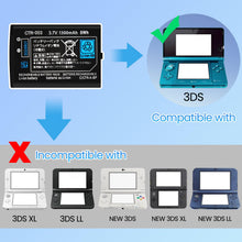 OSTENT 1300mAh 3.7V Rechargeable Li-ion Battery Pack + Tool Kit for Nintendo 3DS Console
