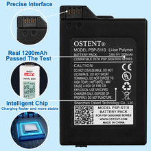 OSTENT 1200mAh 3.6V Rechargeable Lithium Ion Battery Pack Replacement for Sony PSP 2000/3000 PSP-S110 Console